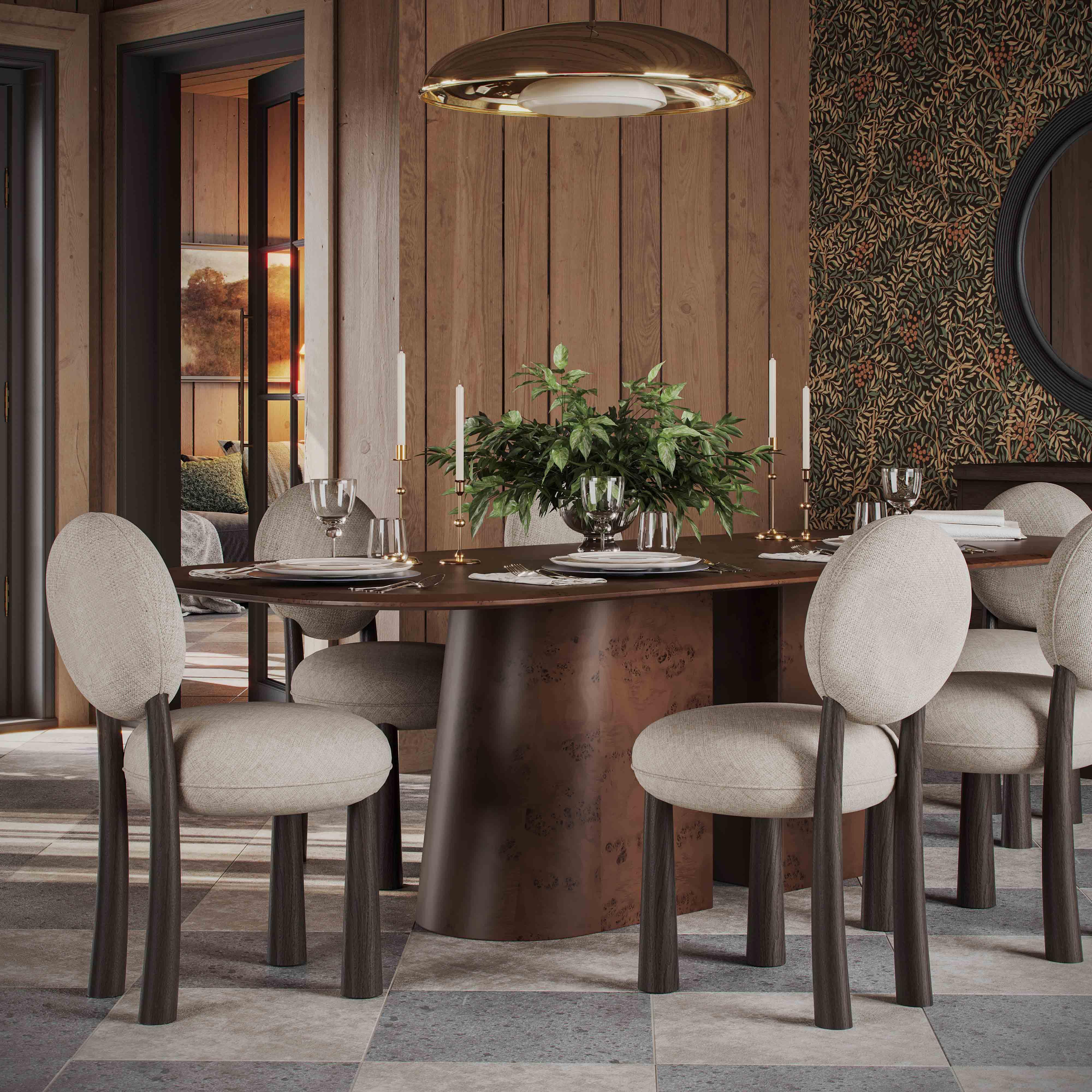 Sulley Cream Performance Chenille Dining Chair - Image 2