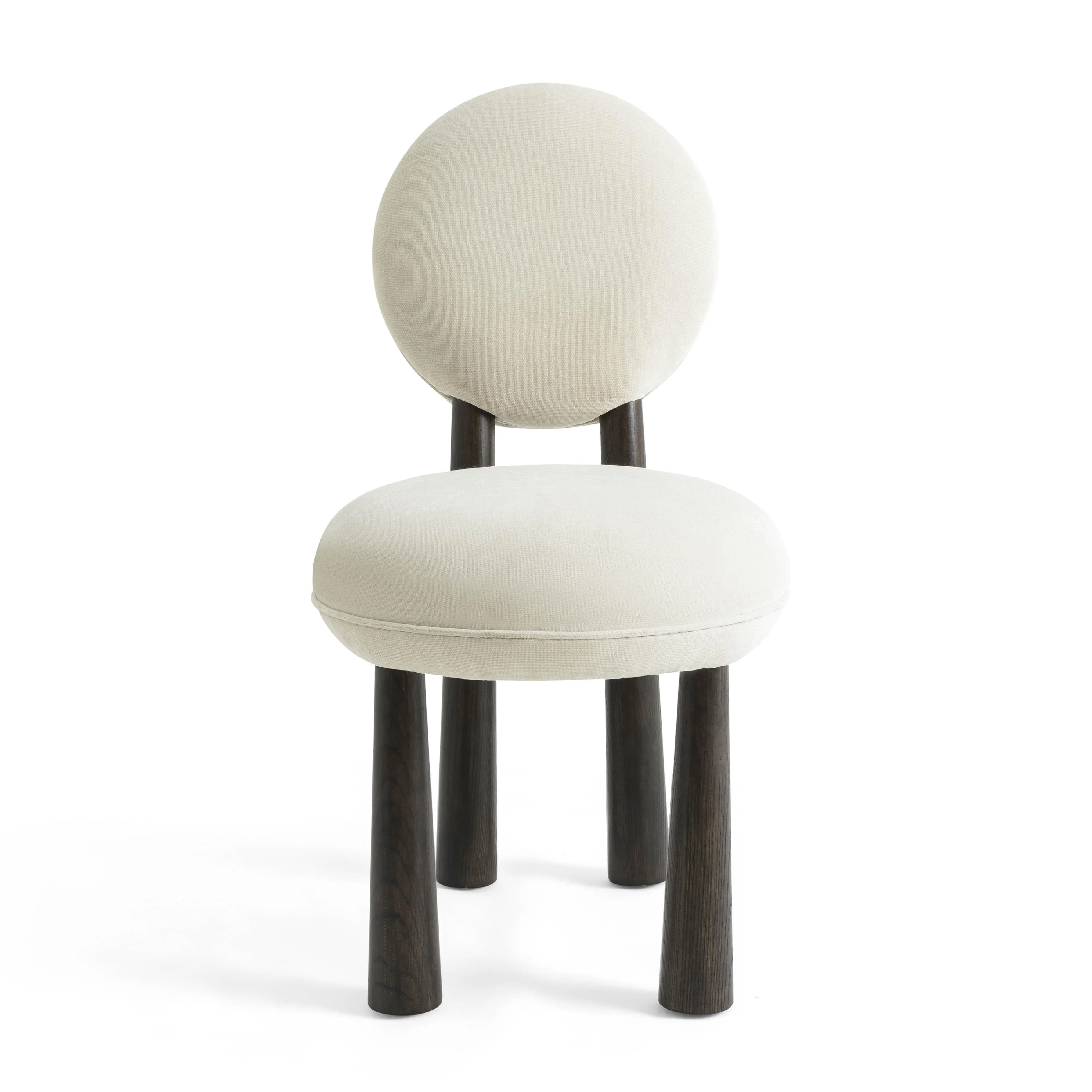 Sulley Cream Performance Chenille Dining Chair - Image 3