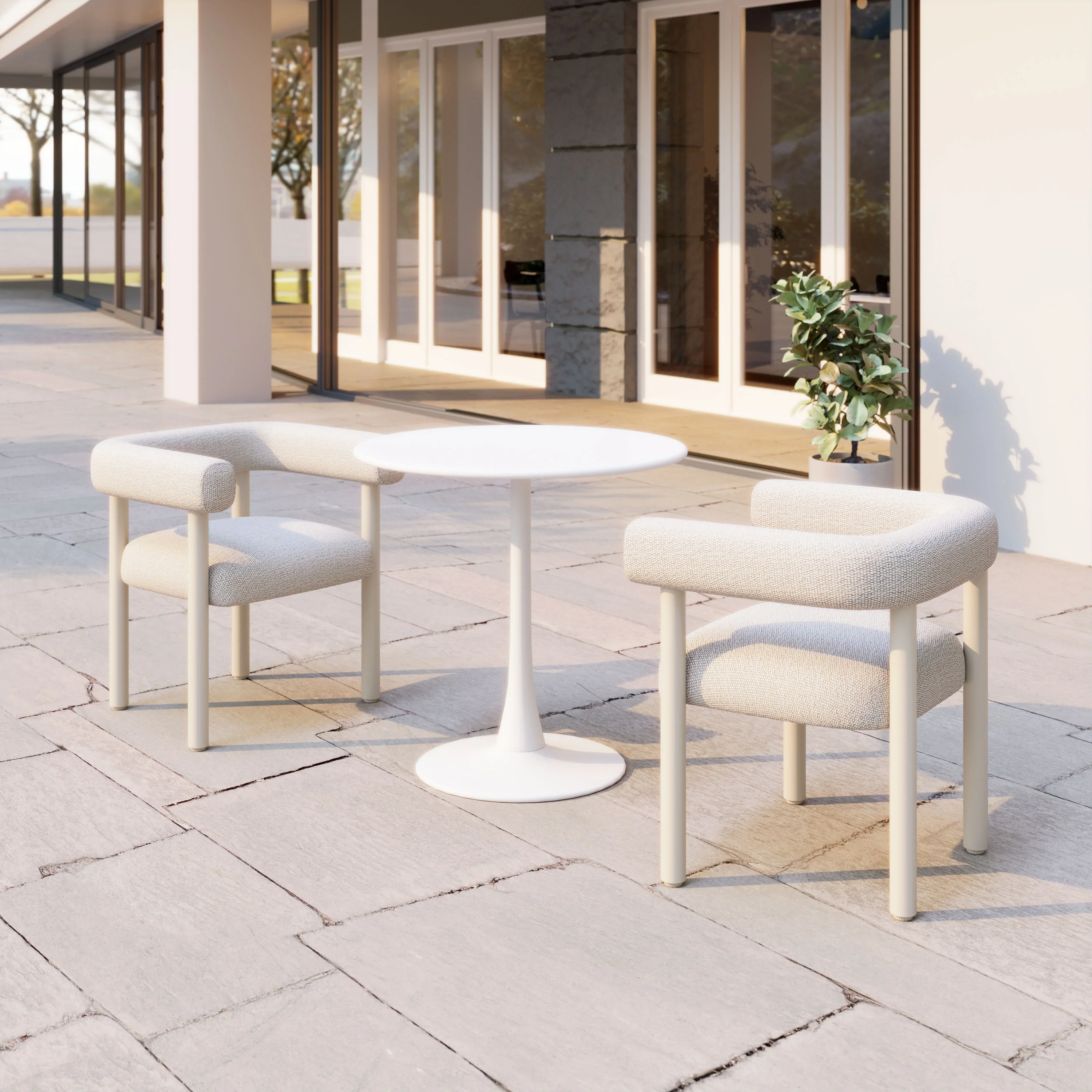 Sunbath Dining Chair (Set of 2) White - Image 2