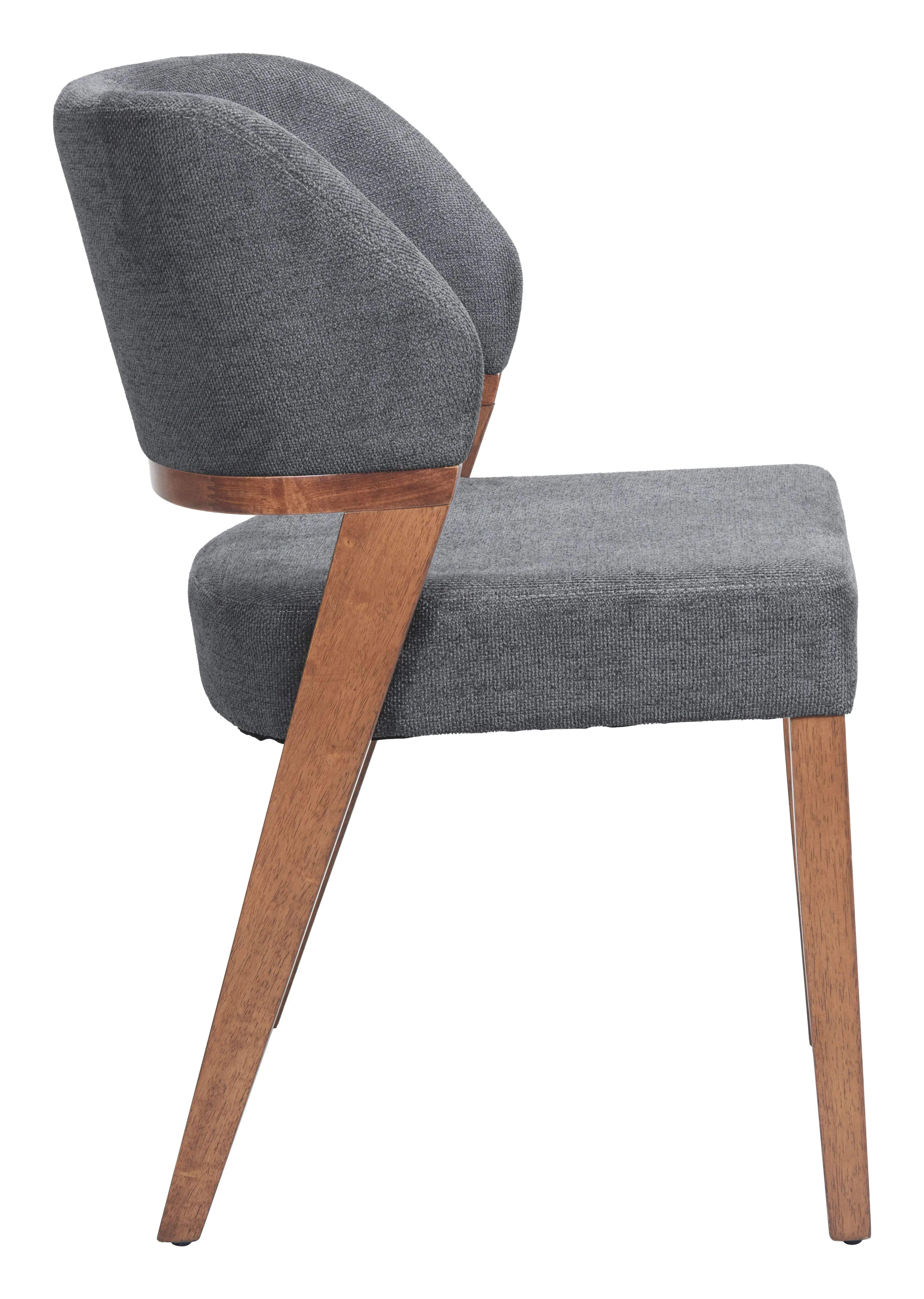 Sunobu Dining Chair (Set of 2) Azure Gray & Walnut - Image 2