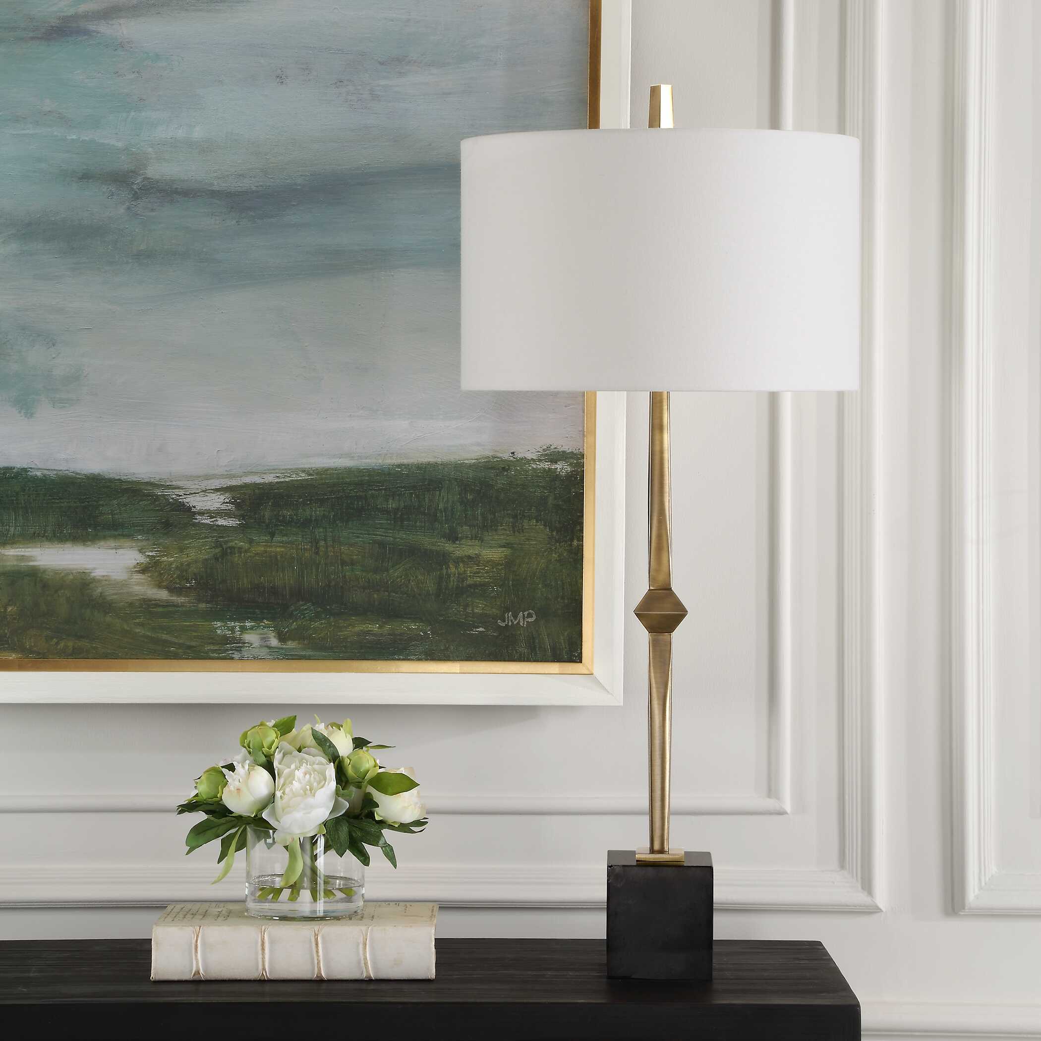 Suranne Antique Brass Table Lamp - Image 3
