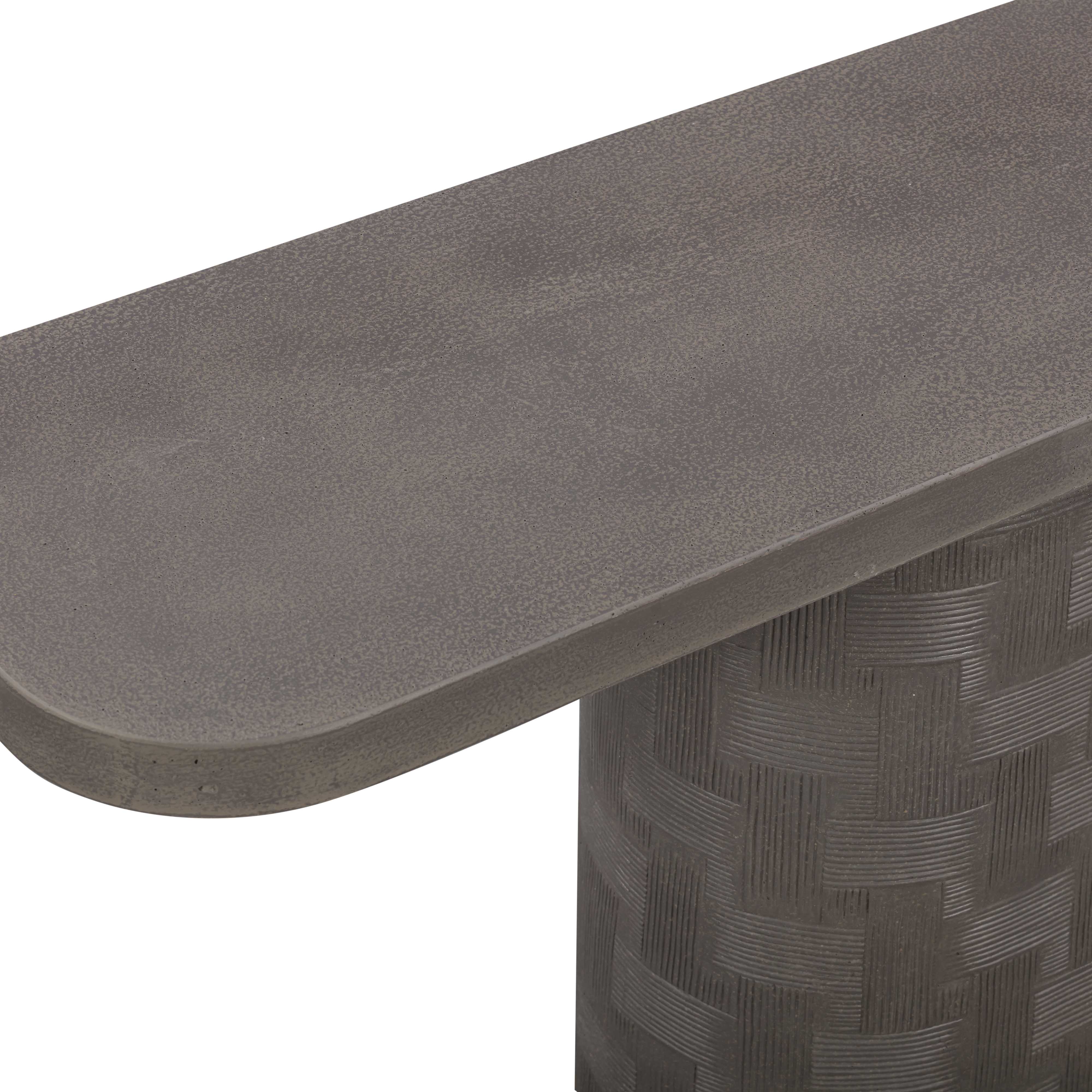 Suraya 55" Indoor/Outdoor Concrete Console Table - Image 18