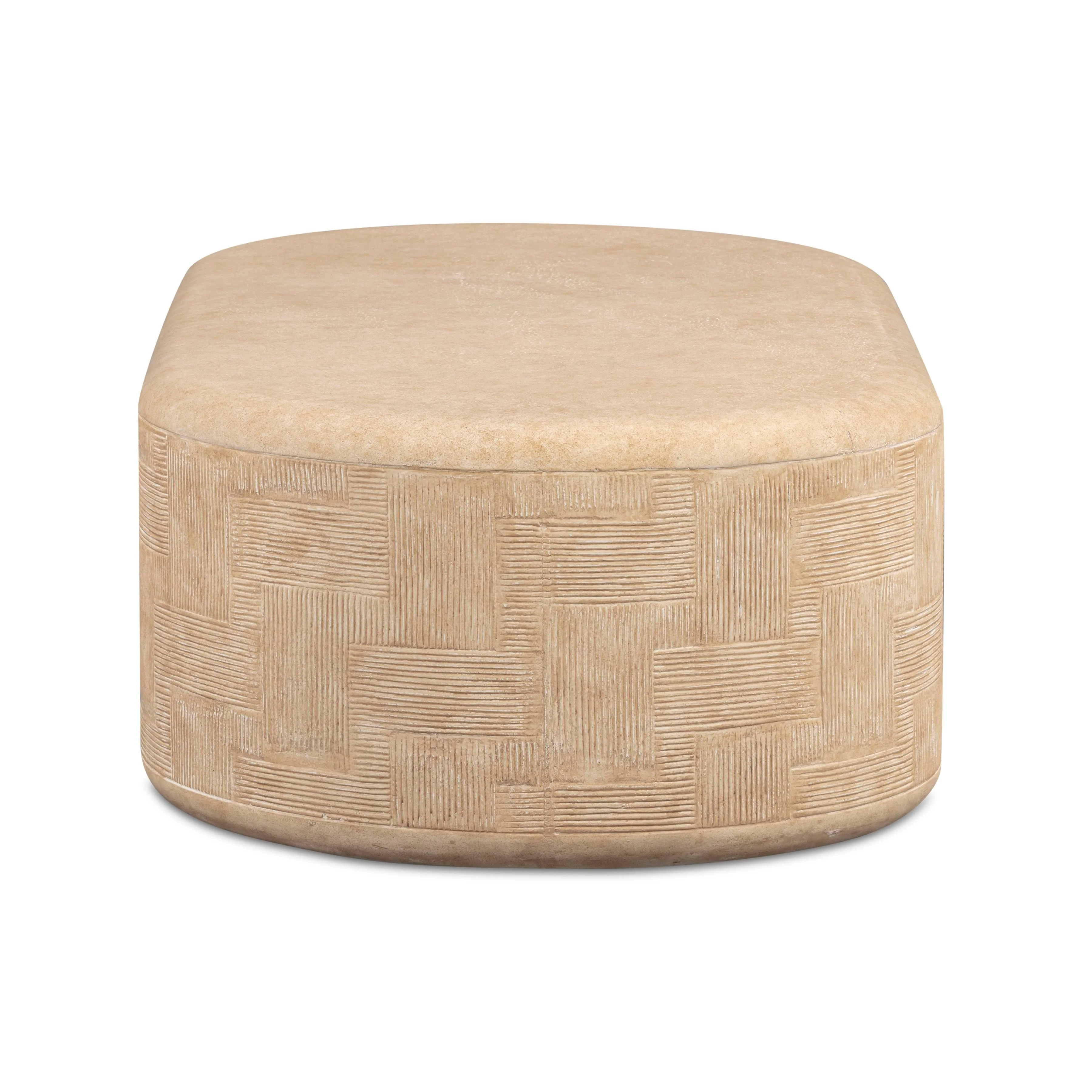 Suraya 55" Indoor/Outdoor Concrete Rounded Coffee Table - Image 10