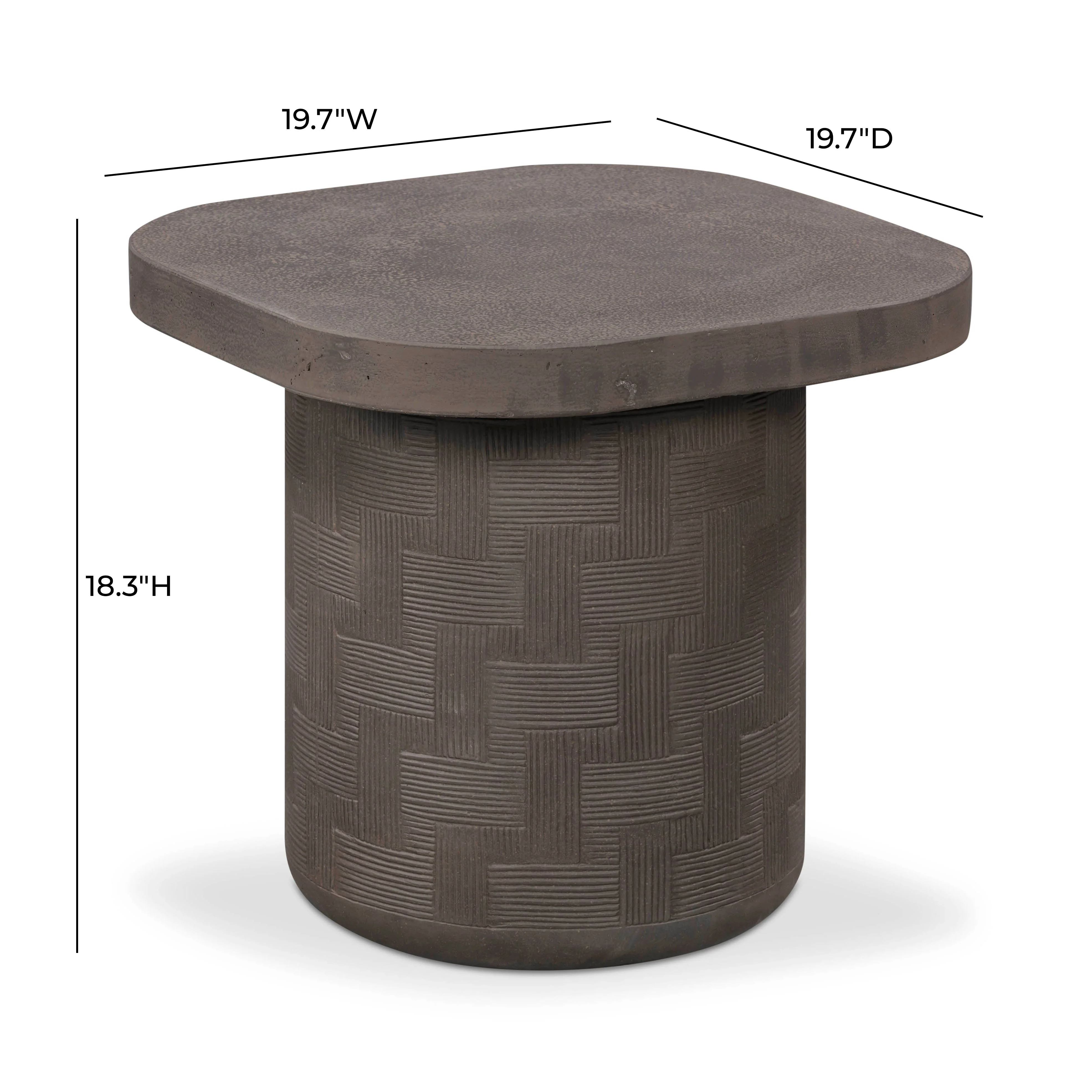 Suraya Indoor/Outdoor Concrete Side Table - Image 12