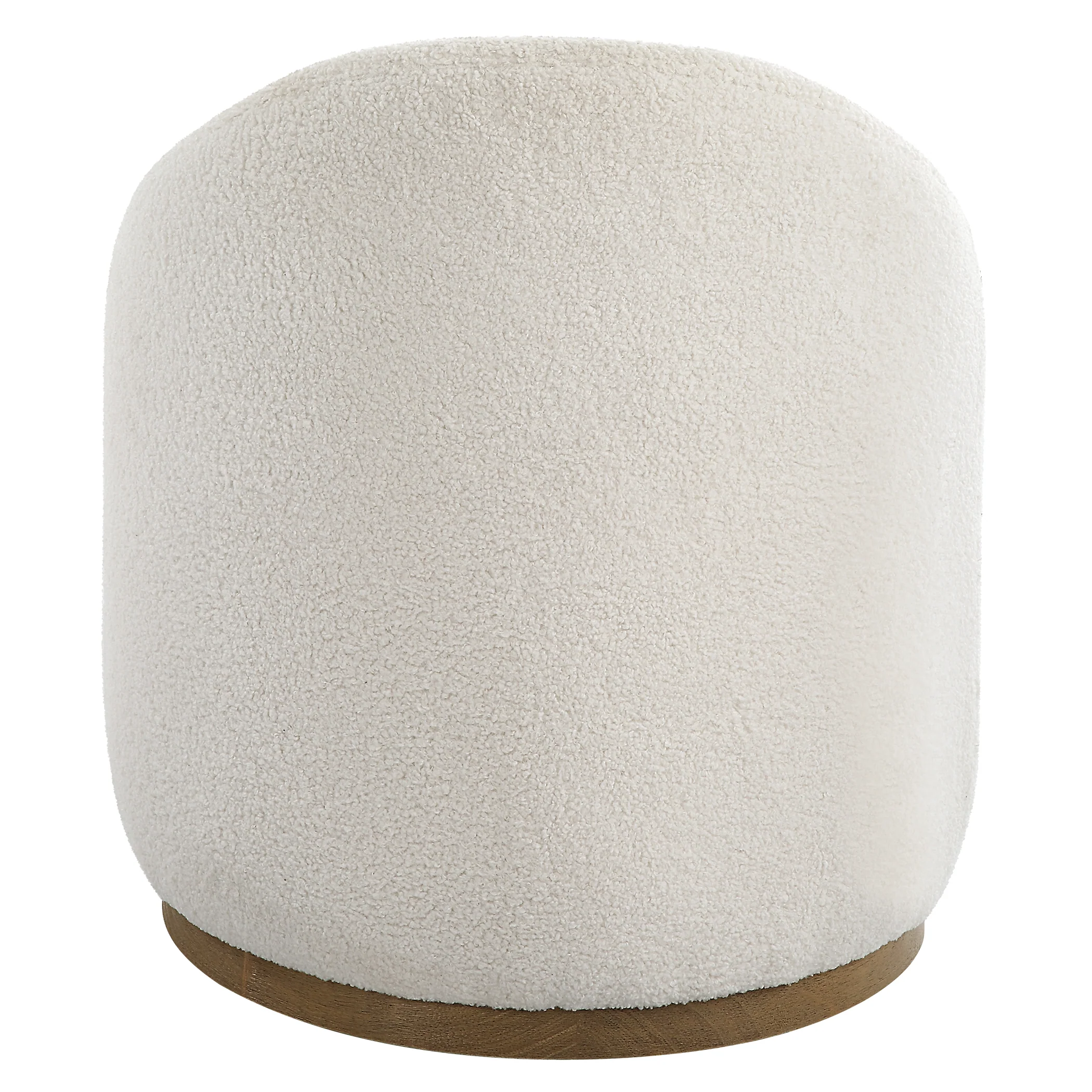 Swirl Swivel Sheepskin Ottoman - Image 10
