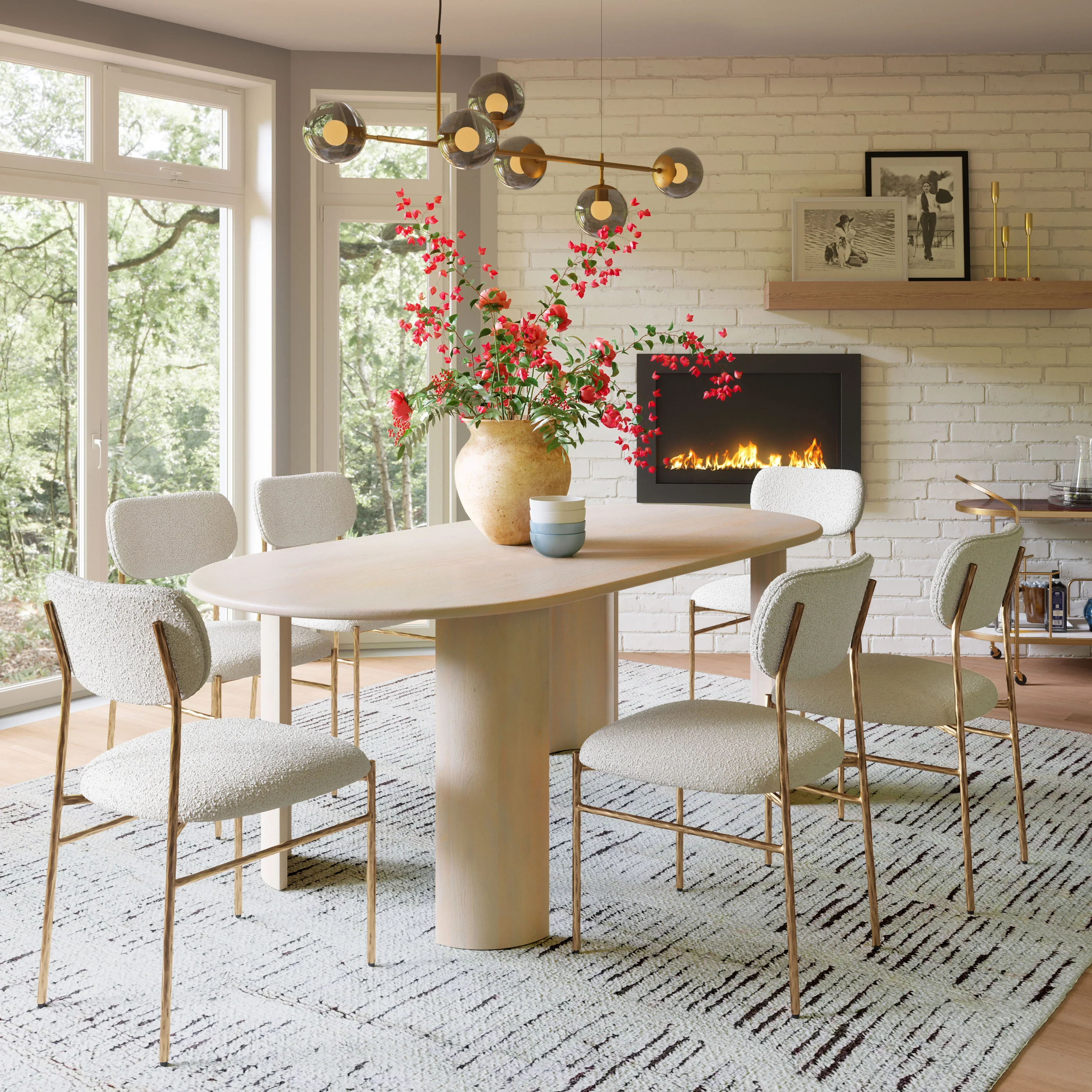 Sydhavnen Dining Chair Cream & Gold - Image 3