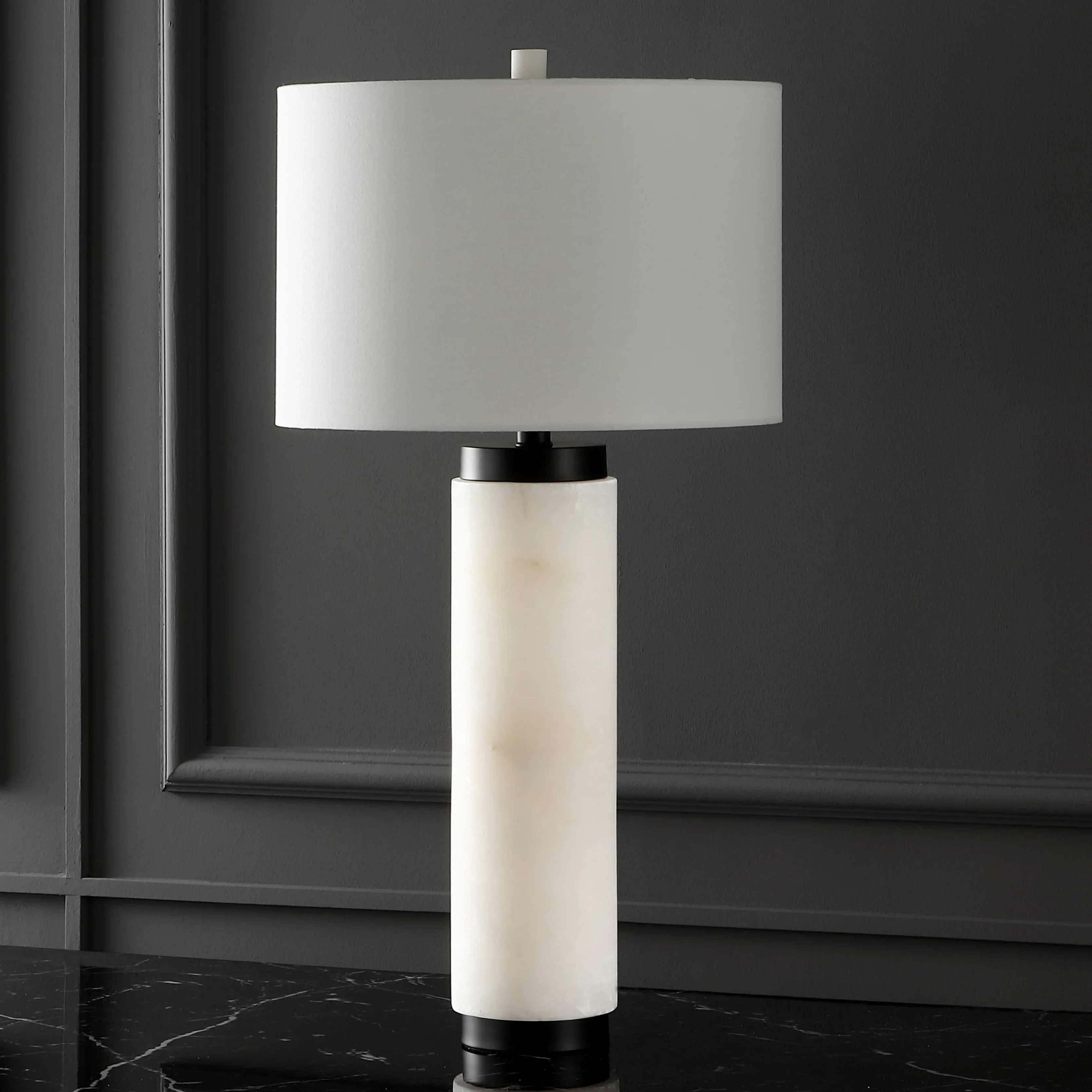 Sydni Alabaster Pillar Table Lamp - Image 6