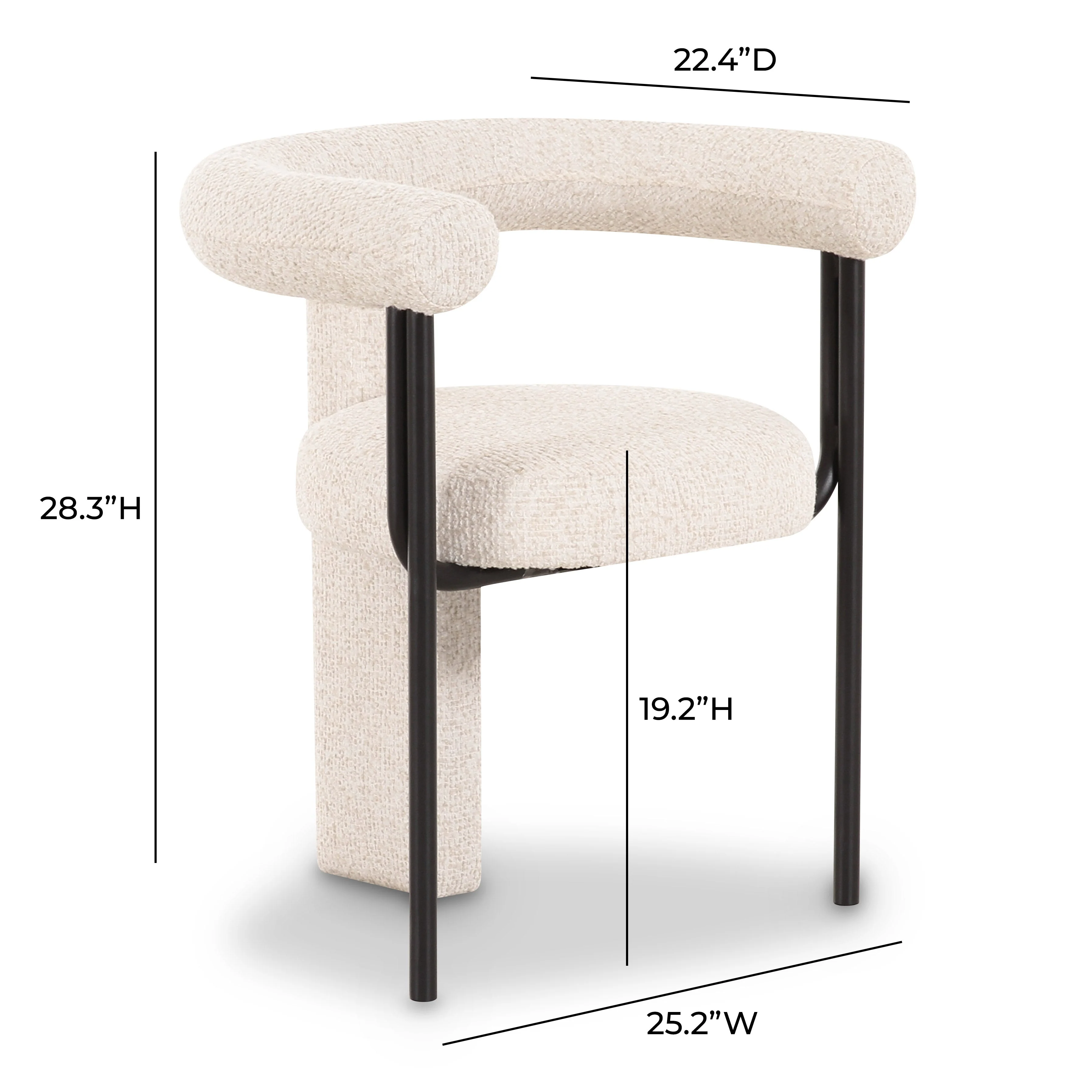 Synn Performance Boucle Dining Chair - Image 6