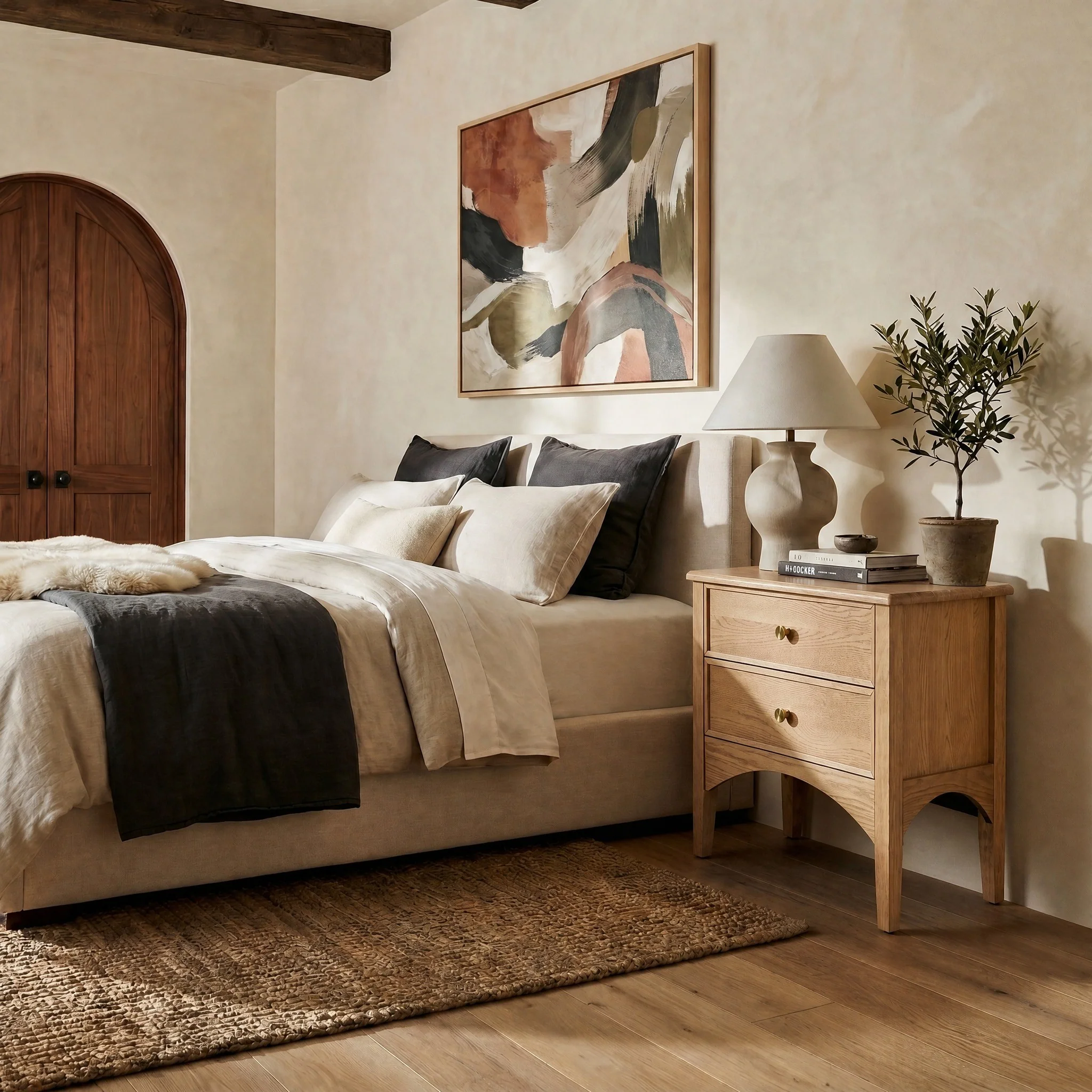 Talia 2 Drawer Wood Nightstand - Image 3