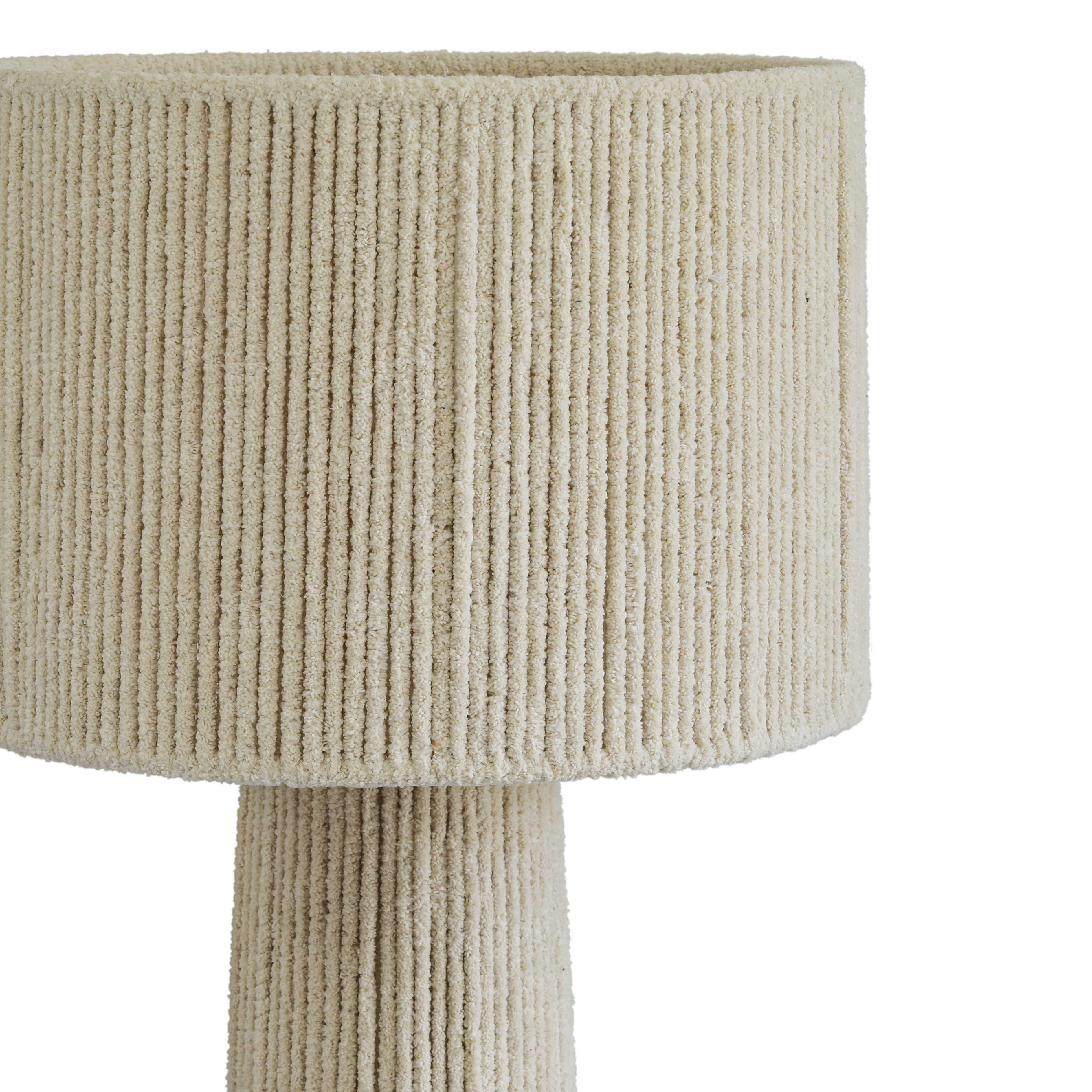 Tapered Natural Chenille Fiber Floor Lamp - Image 4