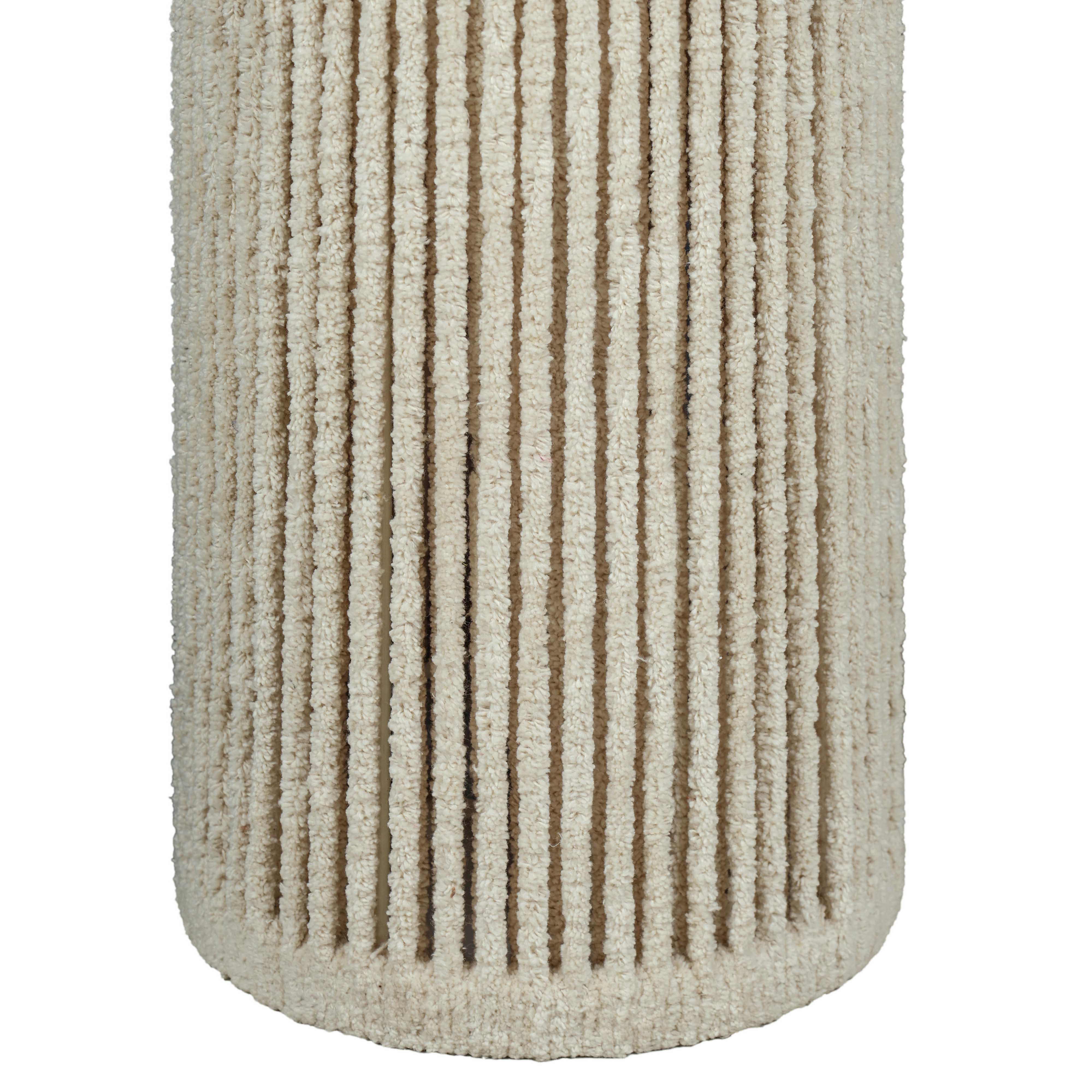 Tapered Natural Chenille Fiber Floor Lamp - Image 5