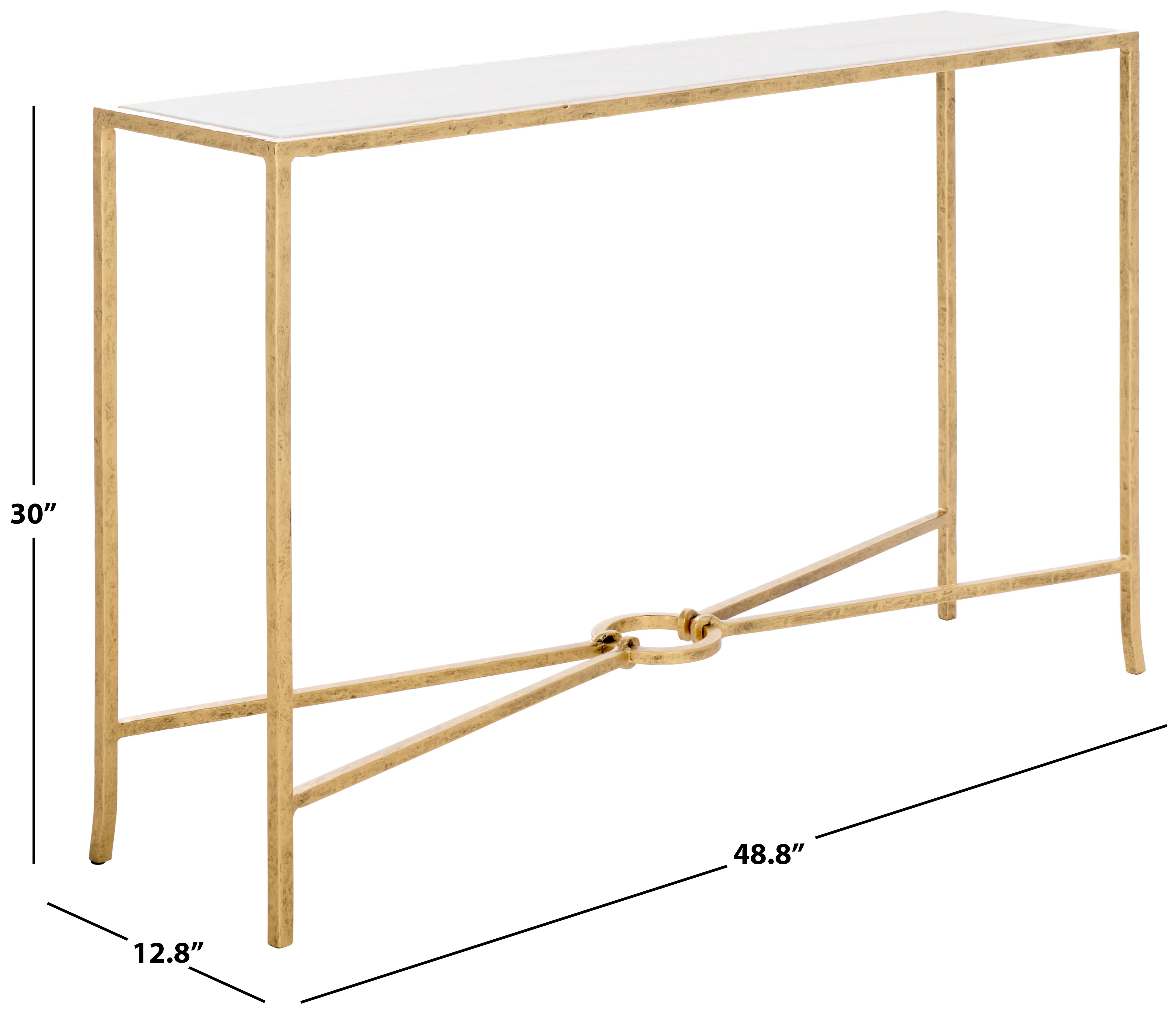 Tauri Forged Metal Rectangle Console Table - Image 22