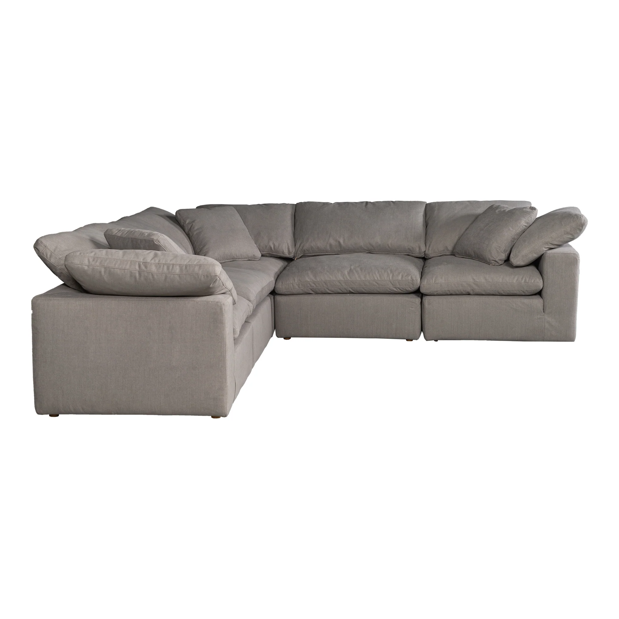 Terra Condo Classic L Modular Sectional Performance Fabric Light Grey - Image 3