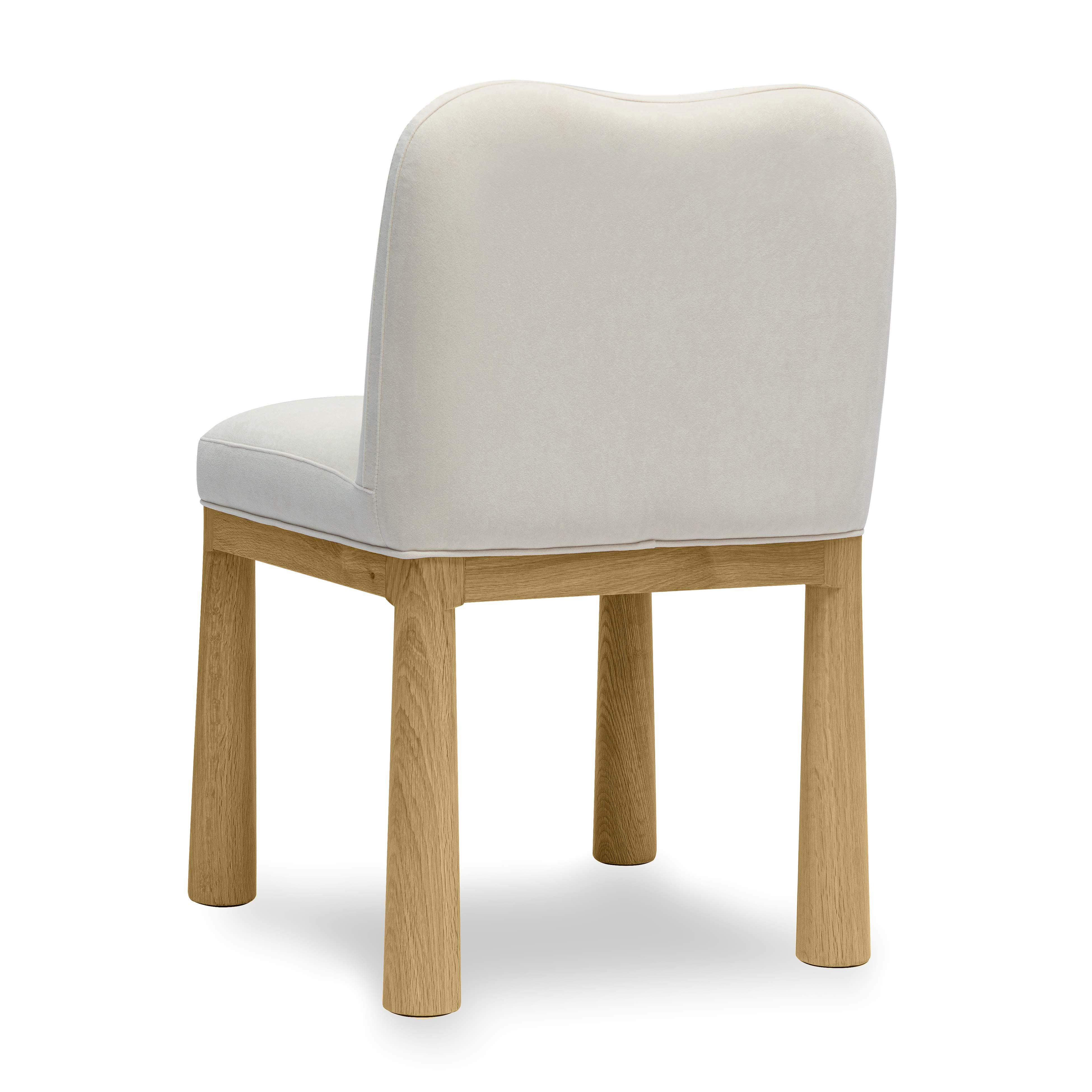 Tiara Performance Velvet and Oak Dining Chair - Image 10