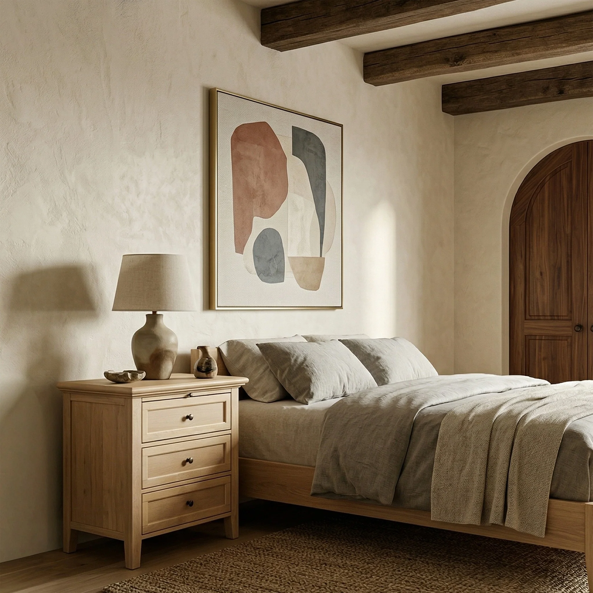 Trevor 3 Drawer Wood Nightstand - Image 17
