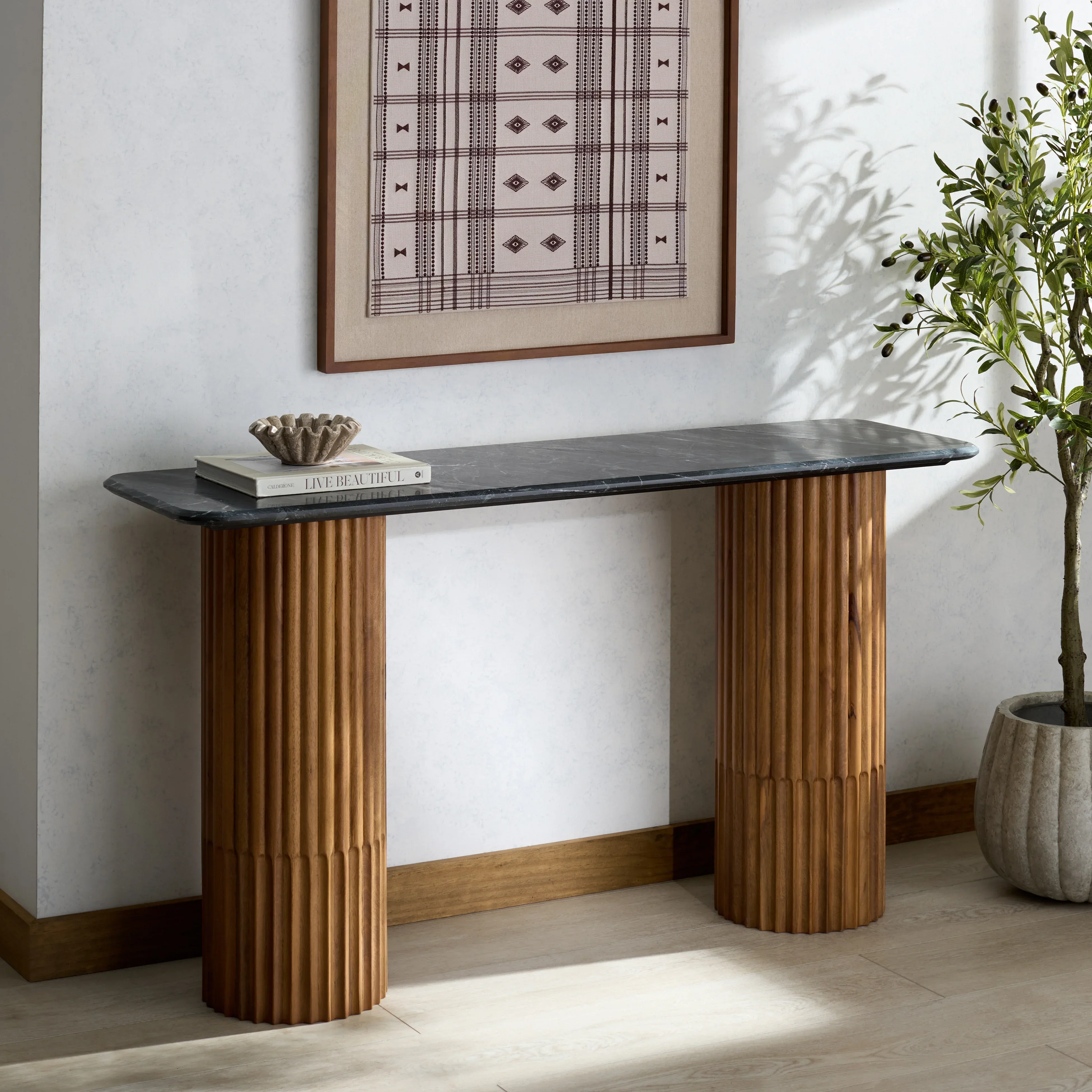 Treyshawn Marble Top Console Table - Image 3
