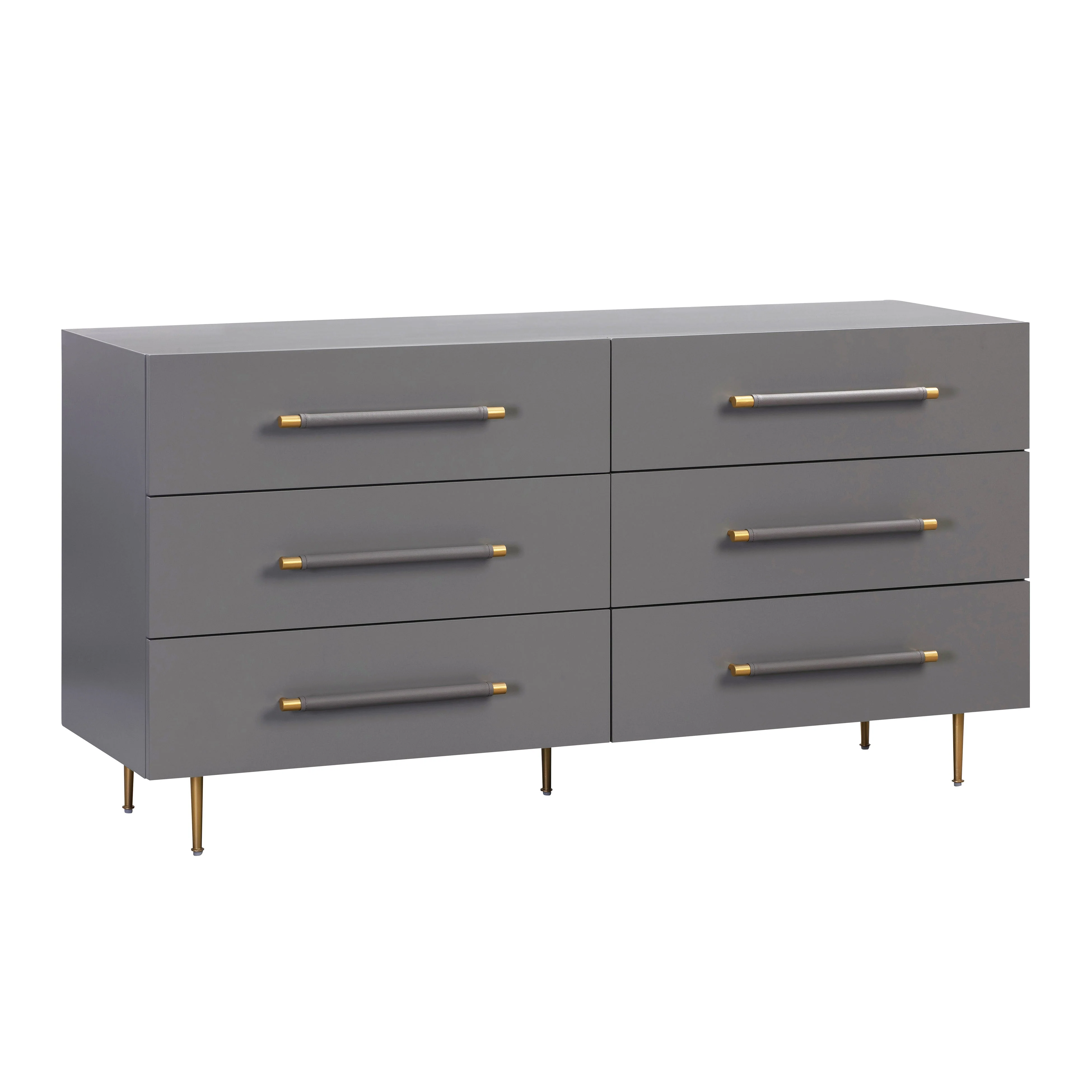 Trident Grey 6 Drawer Dresser - Image 4