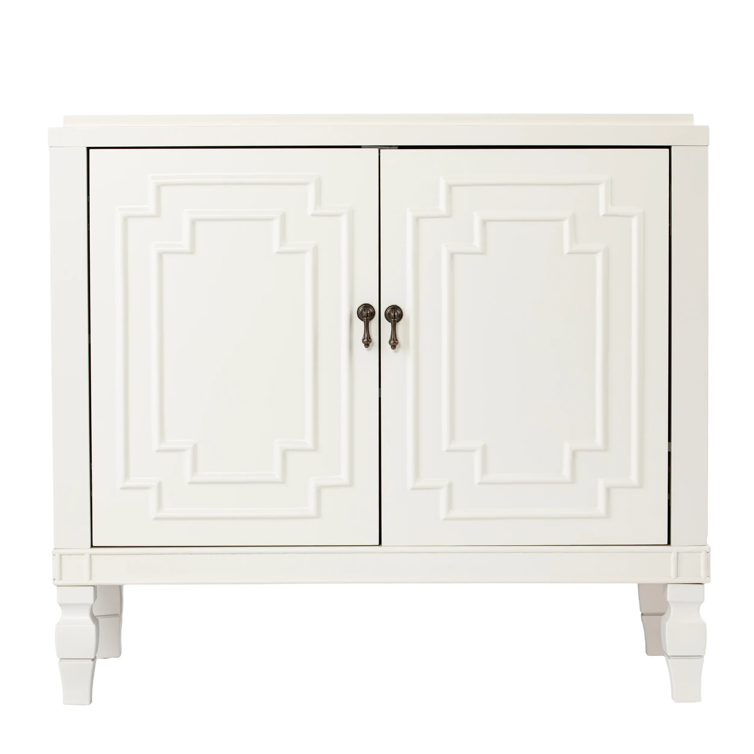 Tropman Antique White Double-Door Accent Cabinet - Image 3