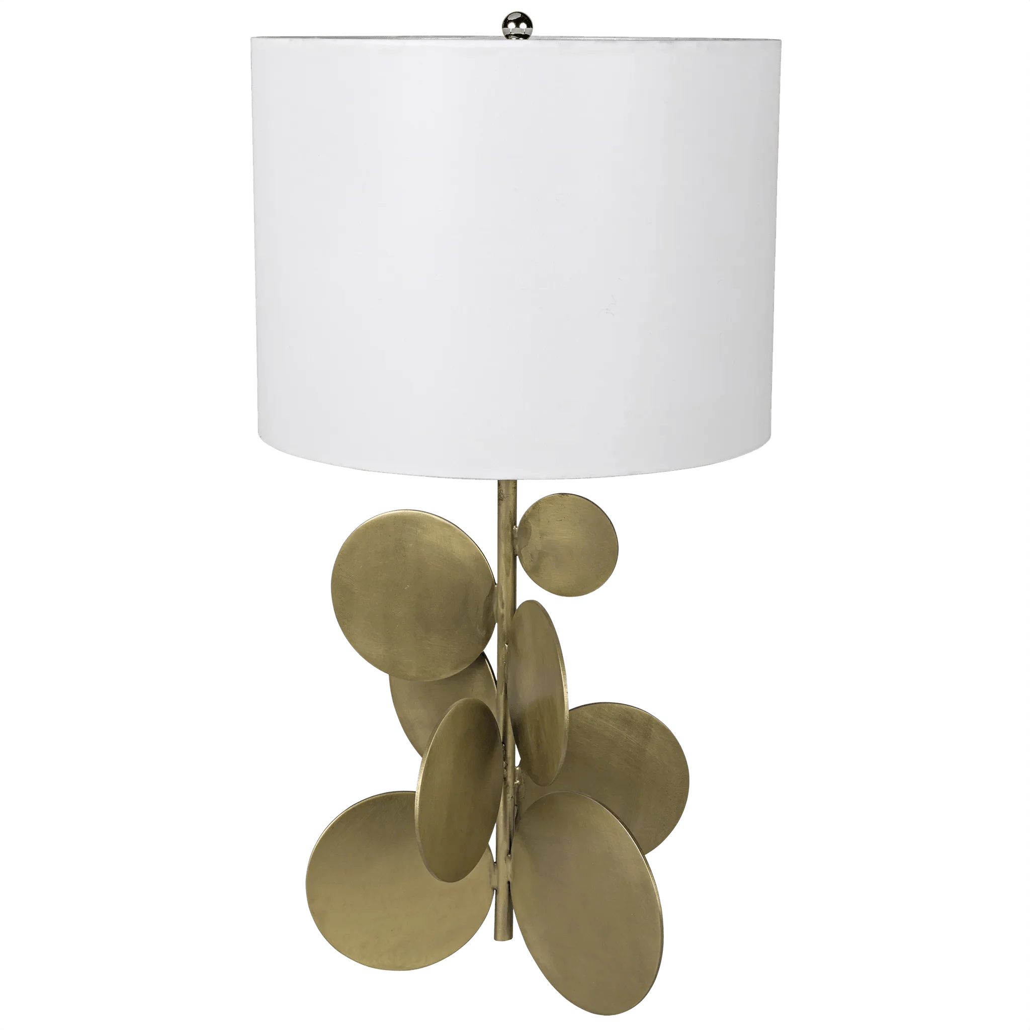 Vadim Table Lamp with Shade, Metal with Brass Finish
