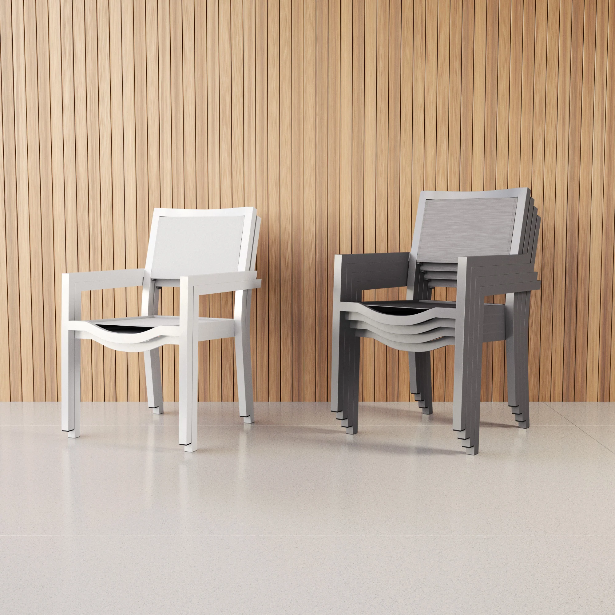 Vegas Stackable Sling Club Chair - Image 6