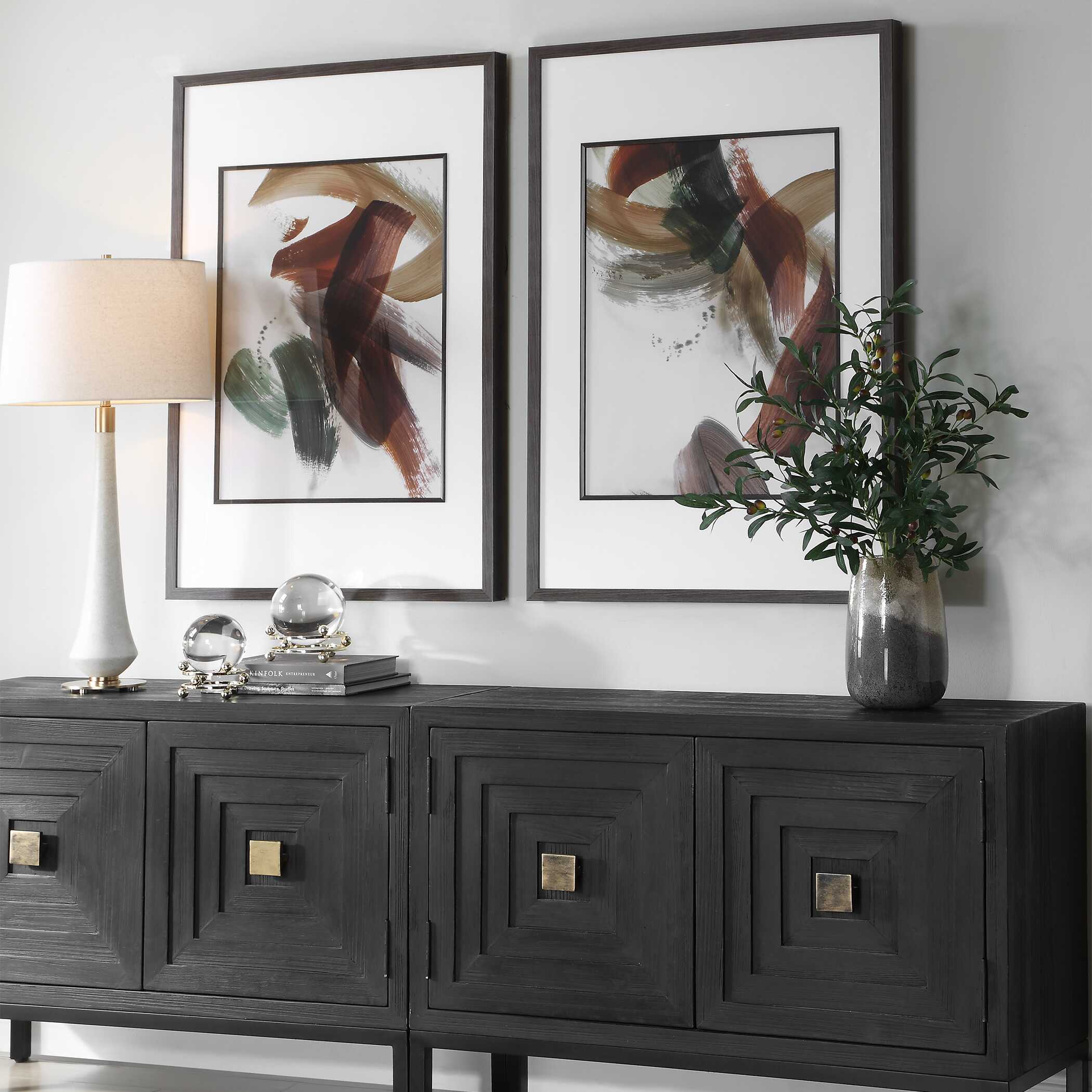 Velocity Framed Abstract Prints, S/2 - Image 3