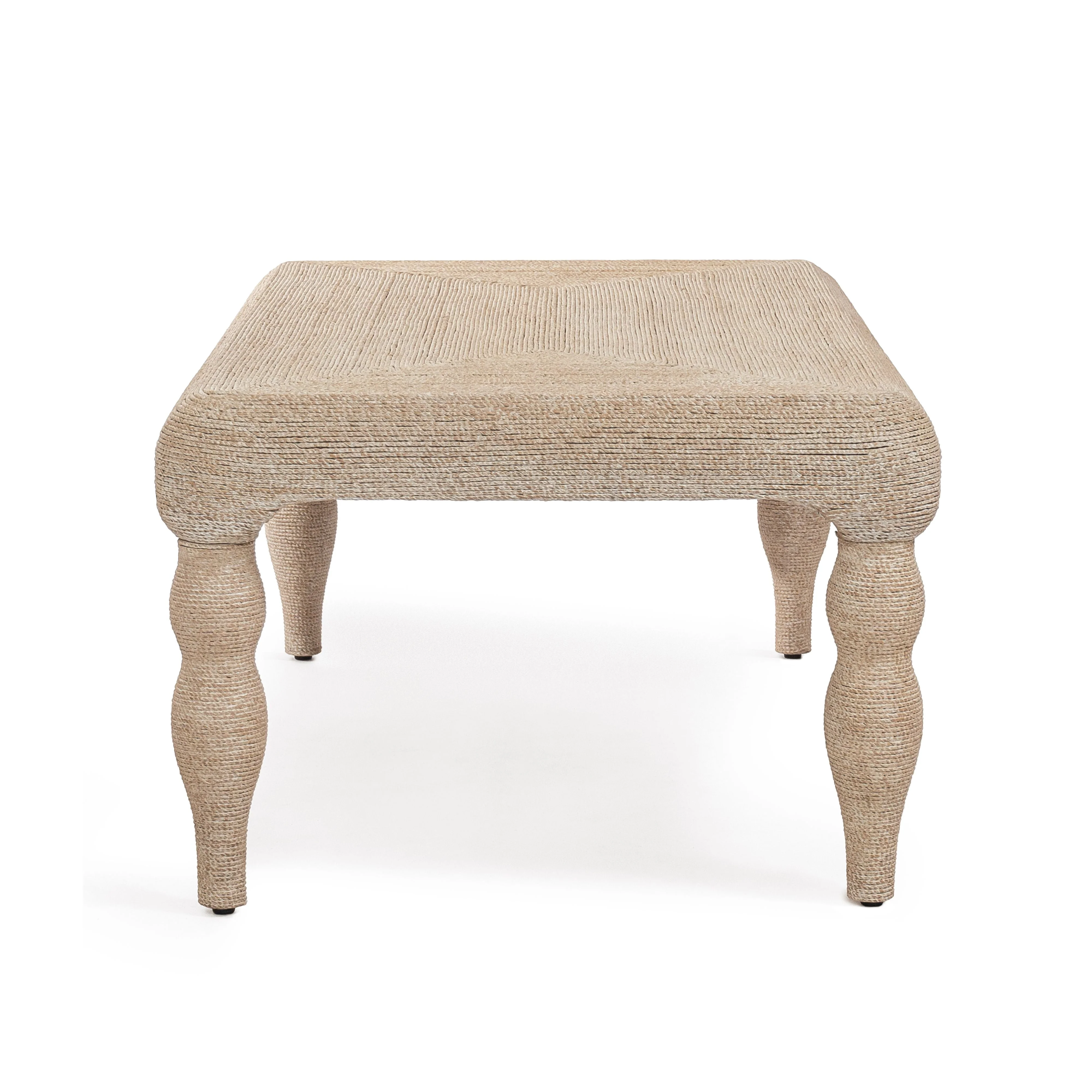 Vicky 49" Natural Woven Seagrass Rectangular Coffee Table - Image 5