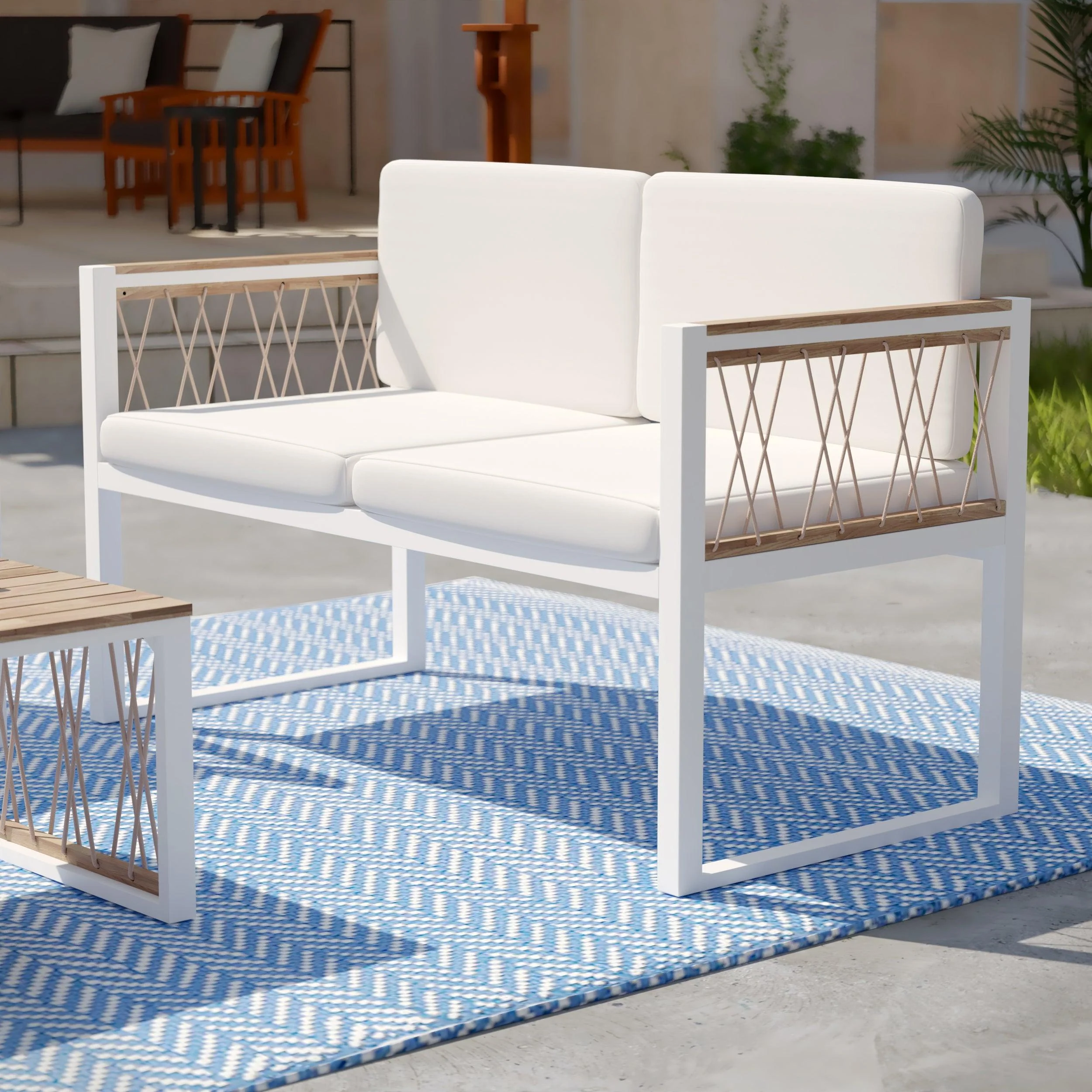 Wallmond Cushioned Outdoor Loveseat/Settee - Image 7