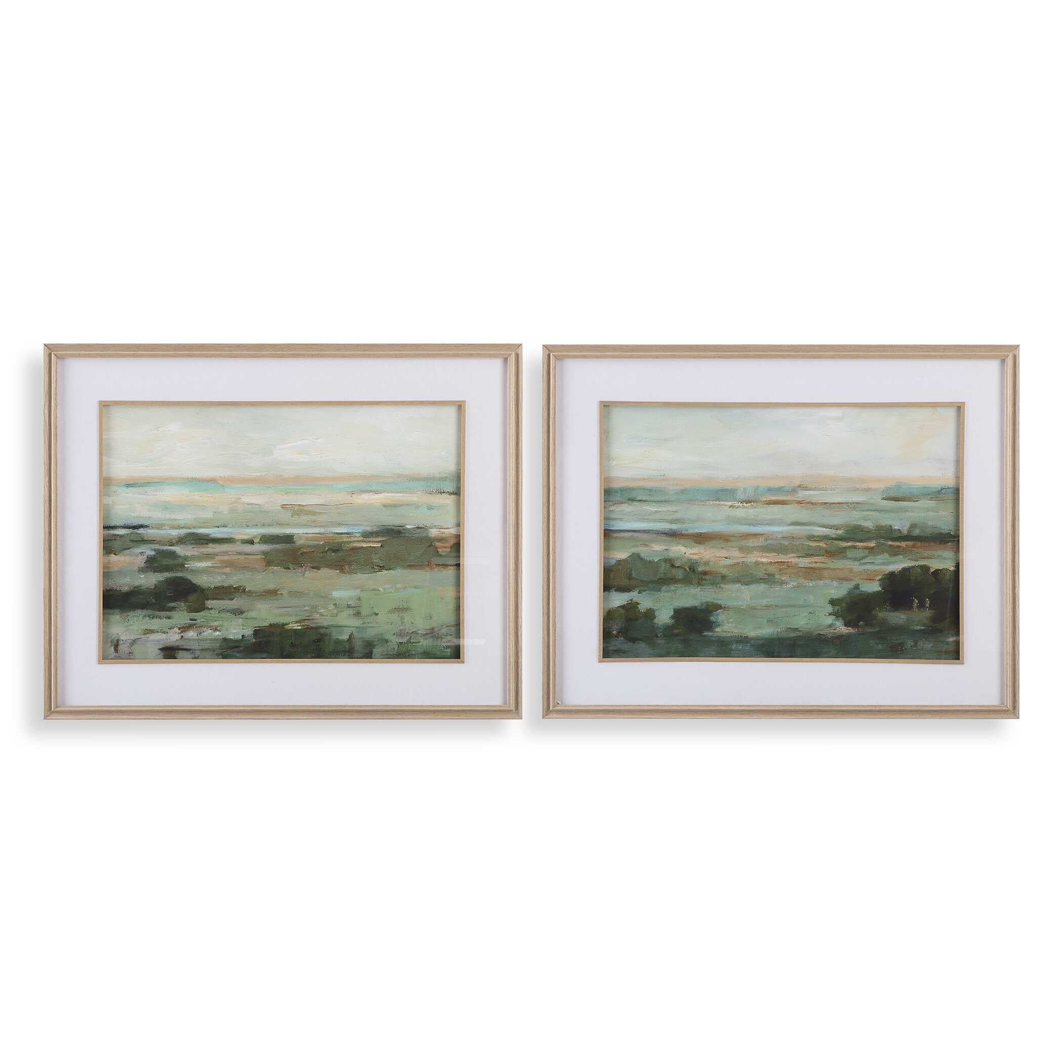 Warm Valley Framed Prints - Set of 2