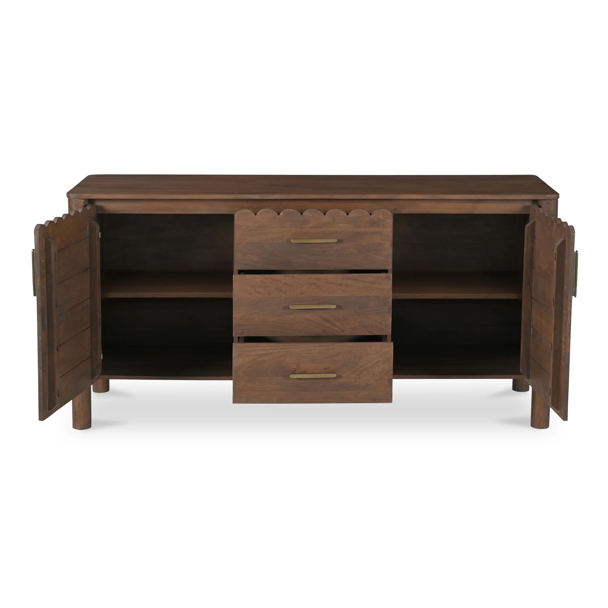 Wiley 3 Drawer Sideboard Vintage Brown - Image 7