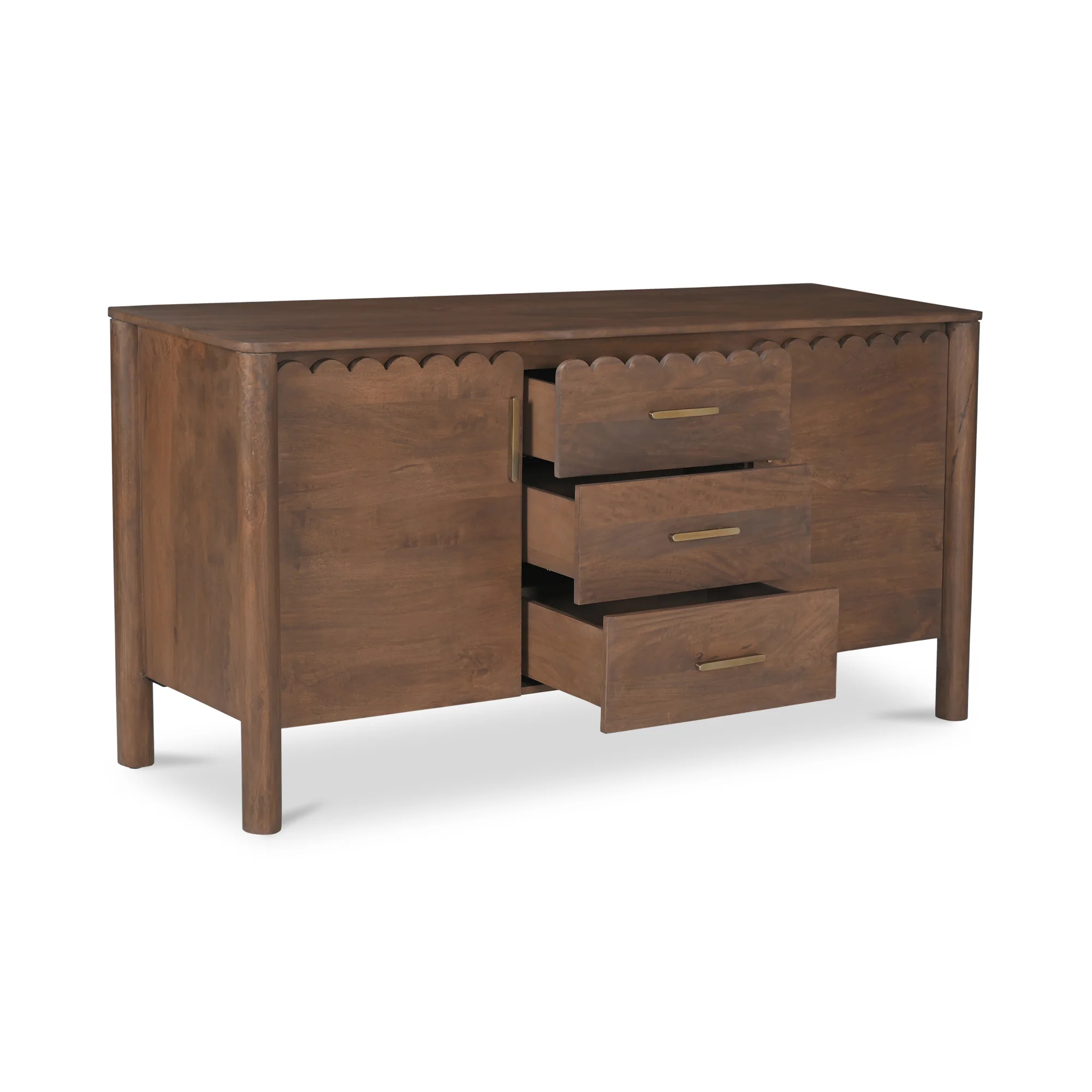 Wiley 3 Drawer Sideboard Vintage Brown - Image 9