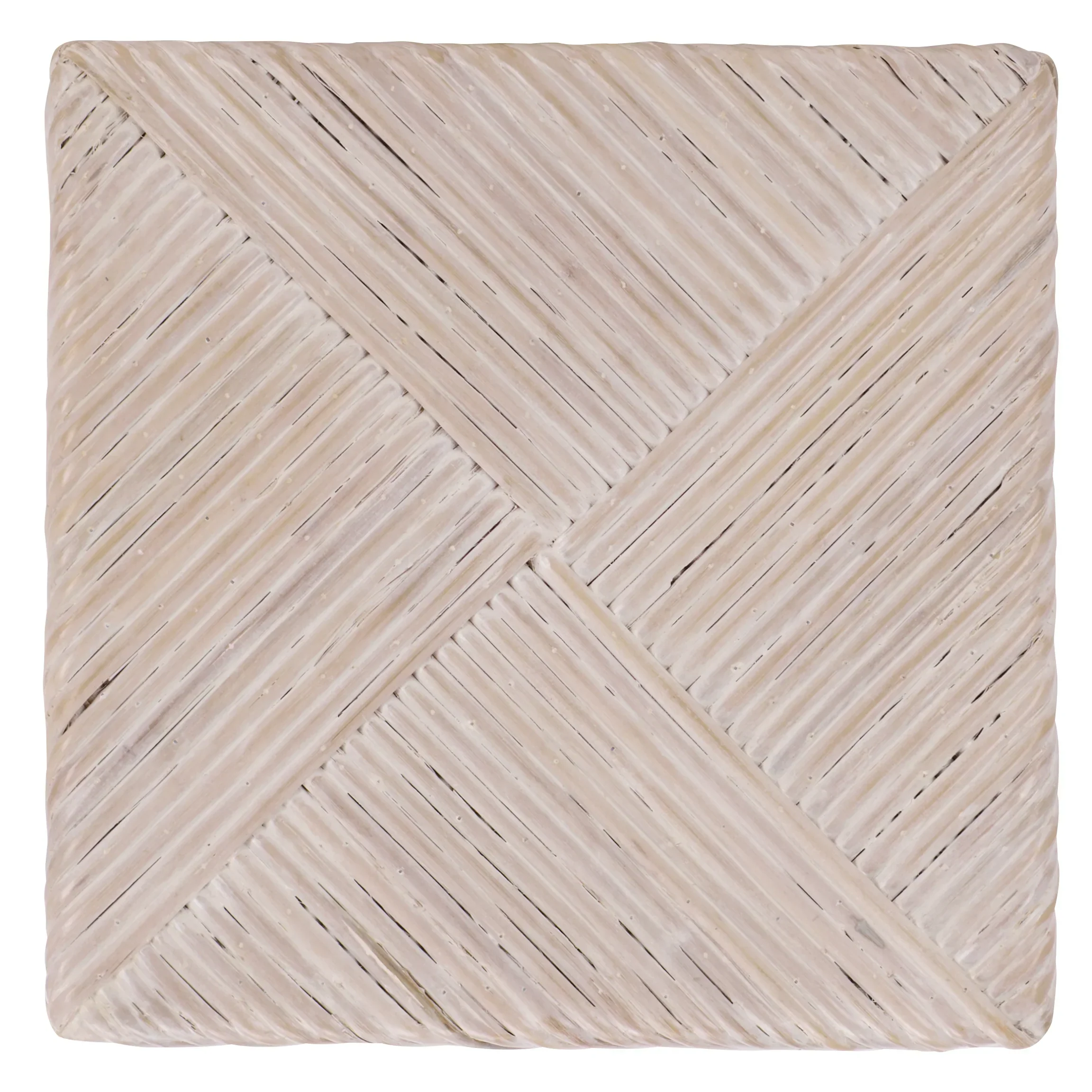 Wynrose Woven Split Rattan Ottoman - Image 7