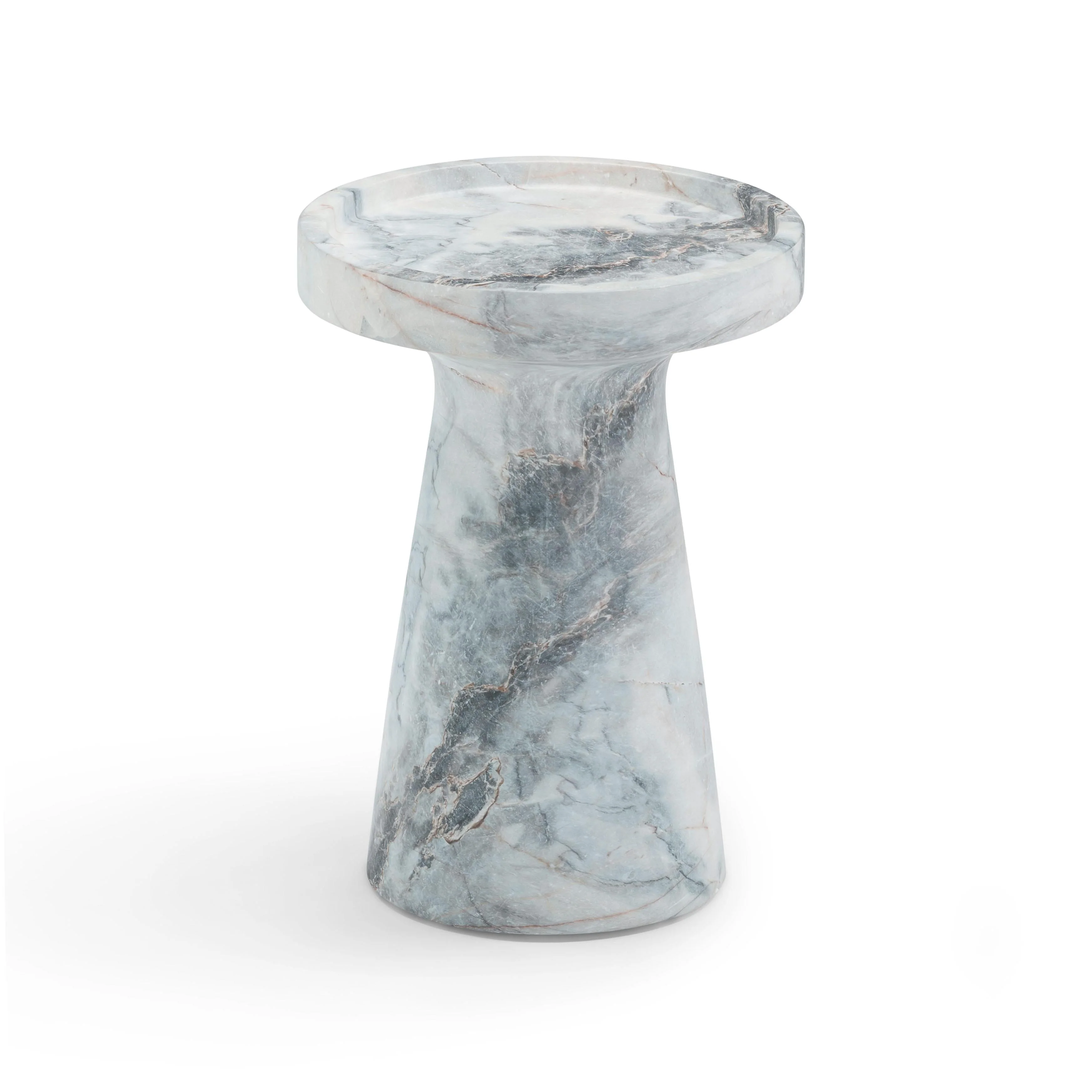 Zara Faux Aegean Marble Indoor/Outdoor Side Table - Image 5