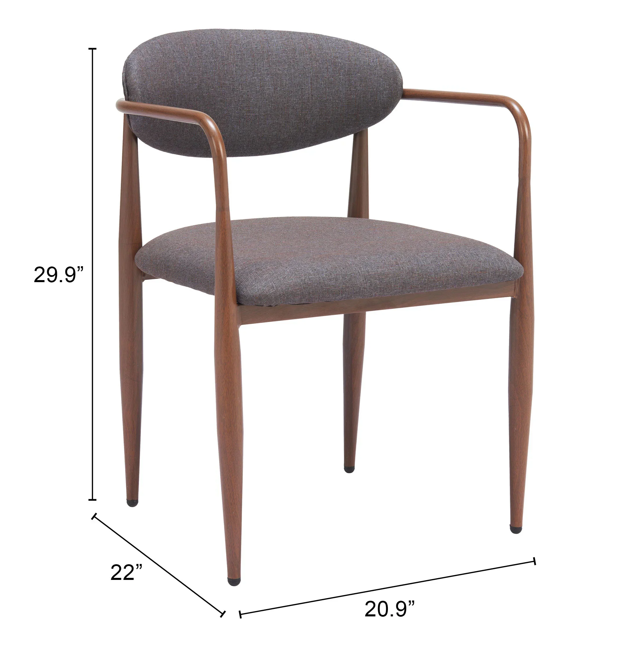 Zens Dining Chair (Set of 2) Truffle Gray - Image 6